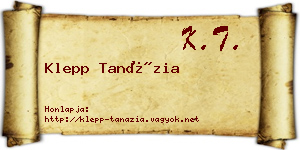 Klepp Tanázia névjegykártya